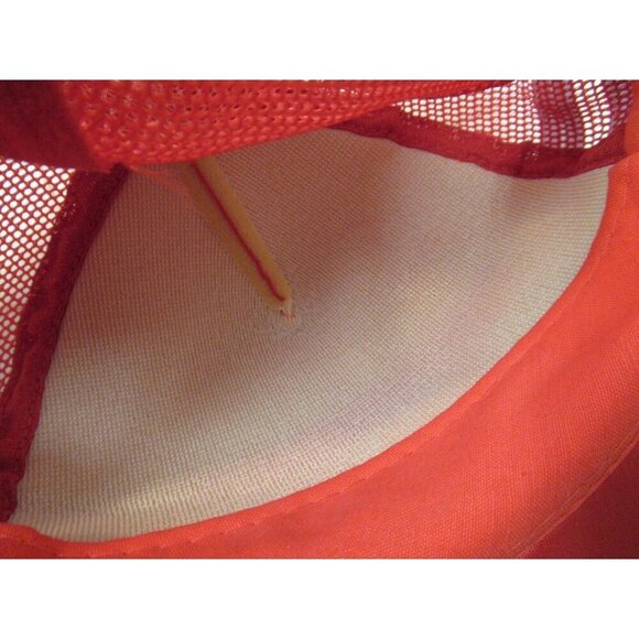 Central Ready Mix Trucker Hat 3 Stripe Snapback Red White Mesh Vtg Nylon 80s - Picture 6 of 7